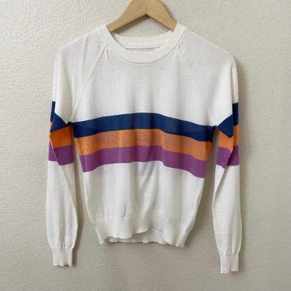 Spiritual Gangster Sweaters - Spiritual Gangster Sweater Womens Size XS Striped Lightweight